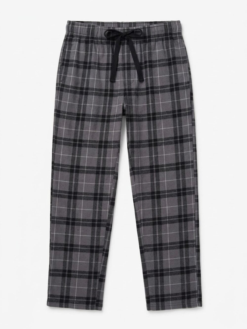 Berkley Jensen Fleece Plaid Pajama Pants Size Small Gray Black